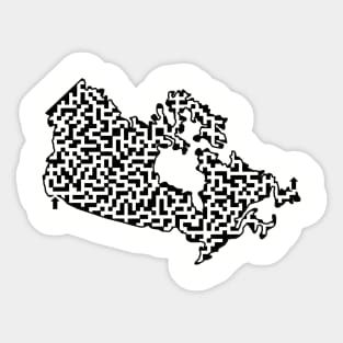 Canada Outline Maze & Labyrinth Sticker